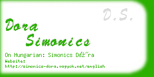 dora simonics business card